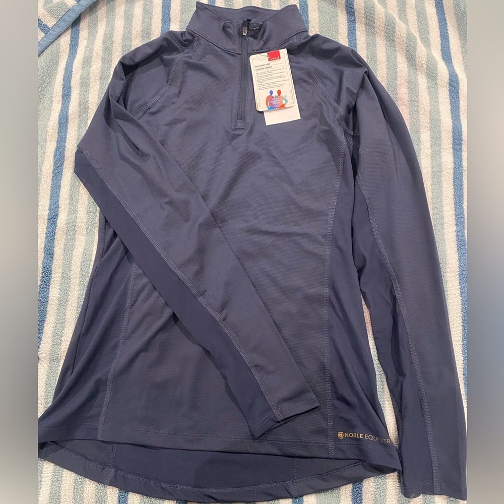 Noble Equestrian long sleeve cooling -NAVY Medium